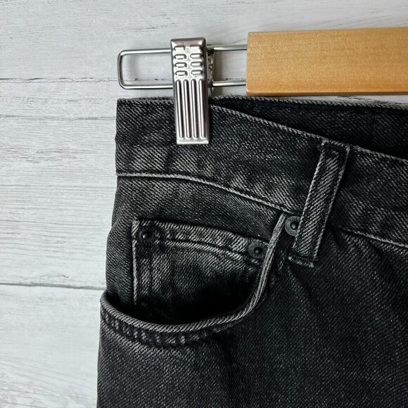 Rails Jeans Womens Size 26 Black The Getty High Rise Wide Leg Button Fly - Picture 10 of 16